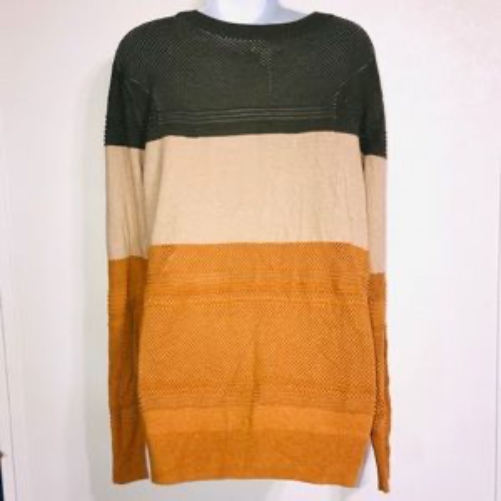 Market & Spruce Colorblock Pullover L NWT